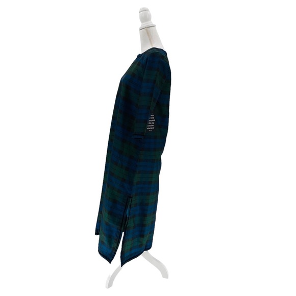 Tuckernuck | NEW Jamie Velvet Trimmed Plaid Blackwatch Midi Dress Size XS - Picture 8 of 11